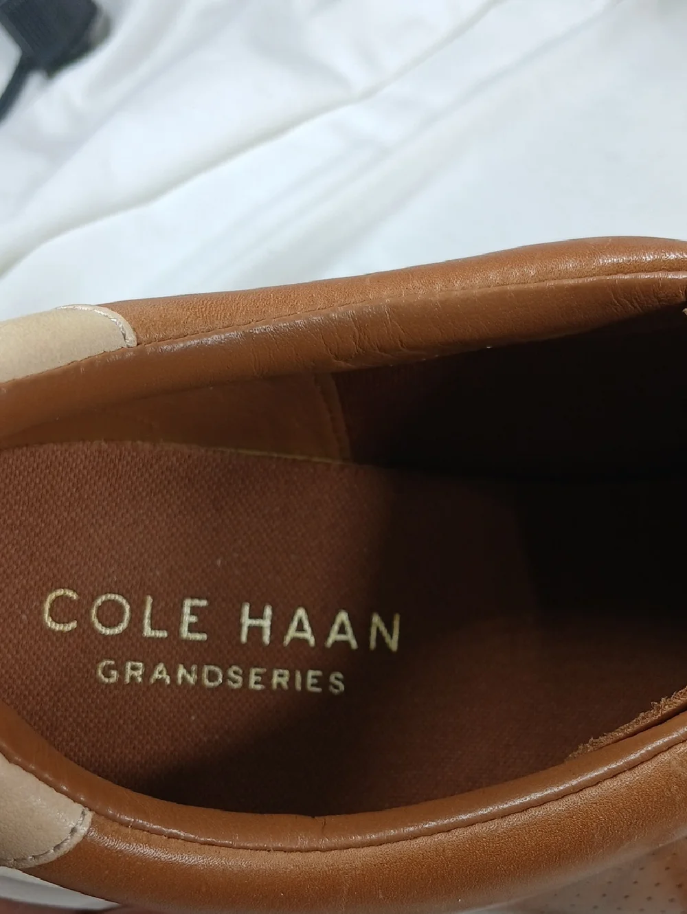 Cole Haan Men's Tan Brown Leather Slip-On Loafers